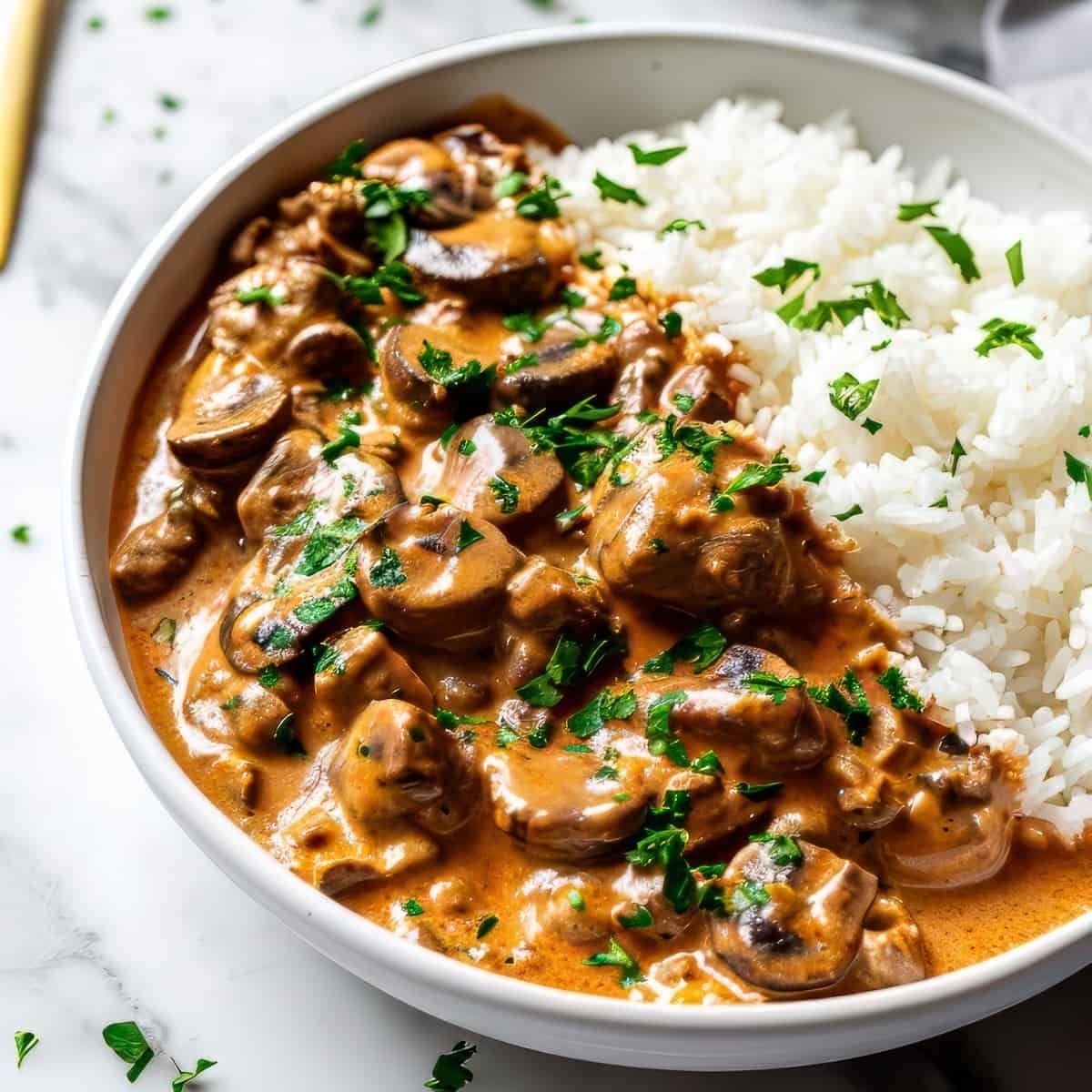 Beef Stroganoff for 2