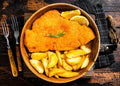Chicken Schnitzel & Wedges for 1